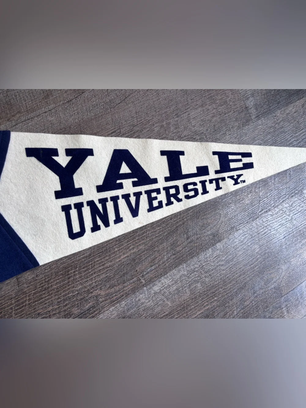 Rare! Vintage Class of 2000 Yale University Navy & White Felt Pennant